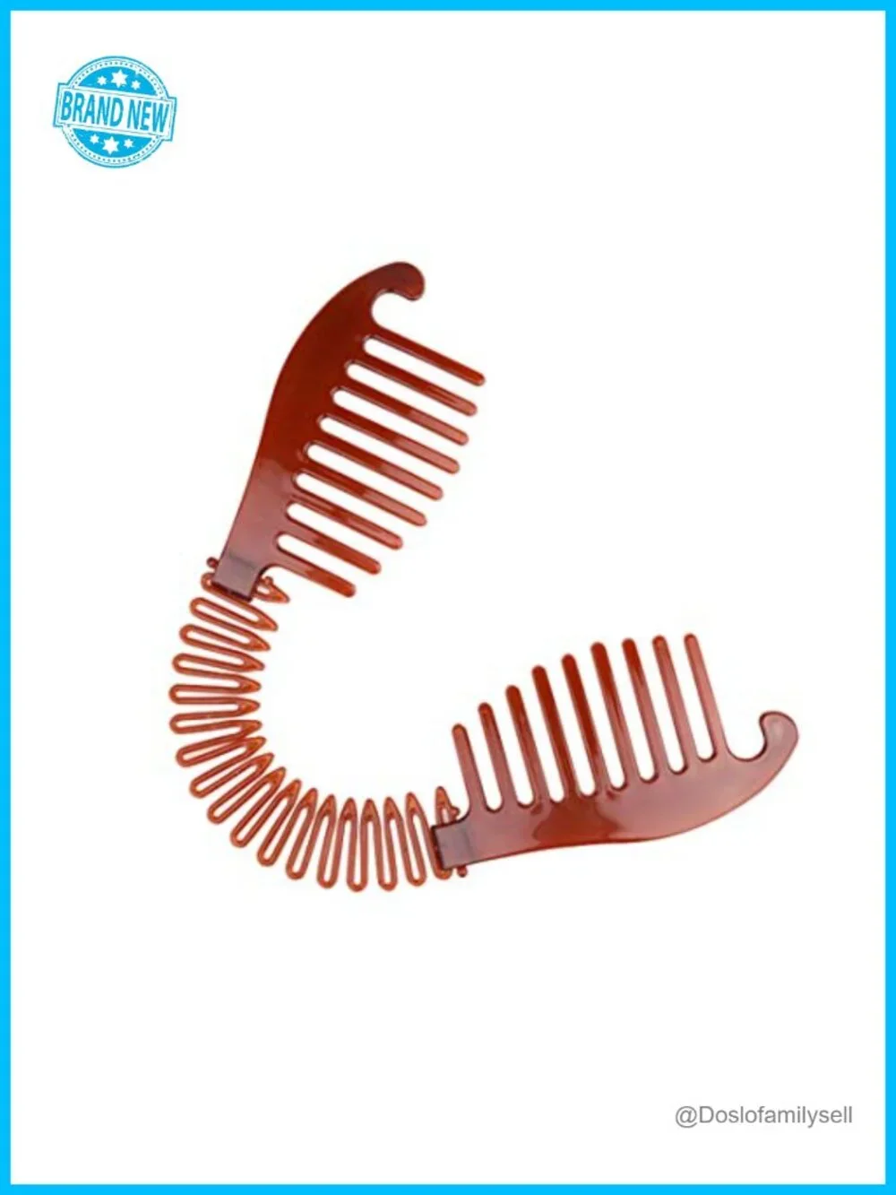 8 Pcs Flexible Interlocking Banana Clip Headband Set with Deep Teeth